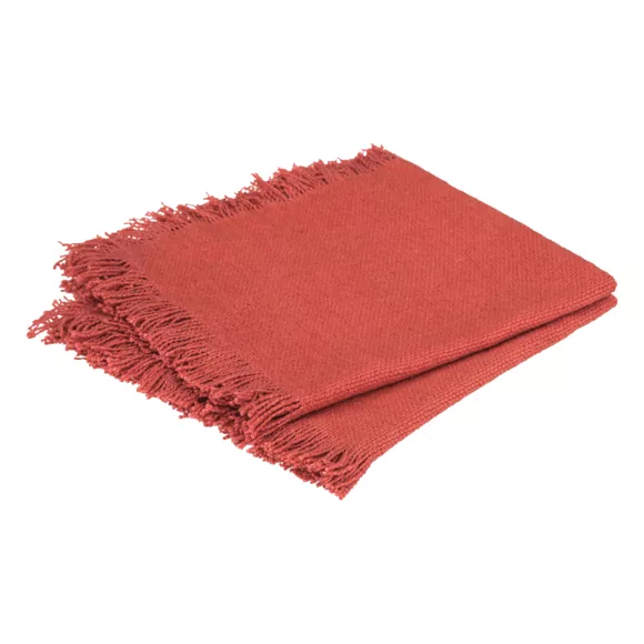 Eminza Lot De 2 Serviettes Coton (40 X 40 Cm) Maha Terracotta
