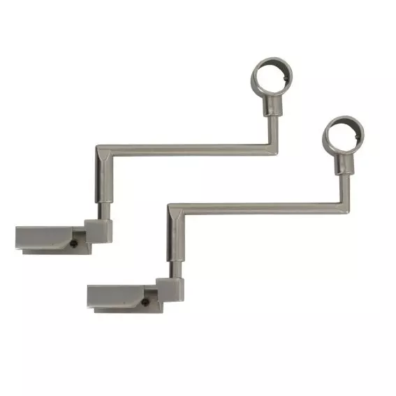 eminza Lot de 2 supports Fix'vit (L180 - D20 mm) Argent