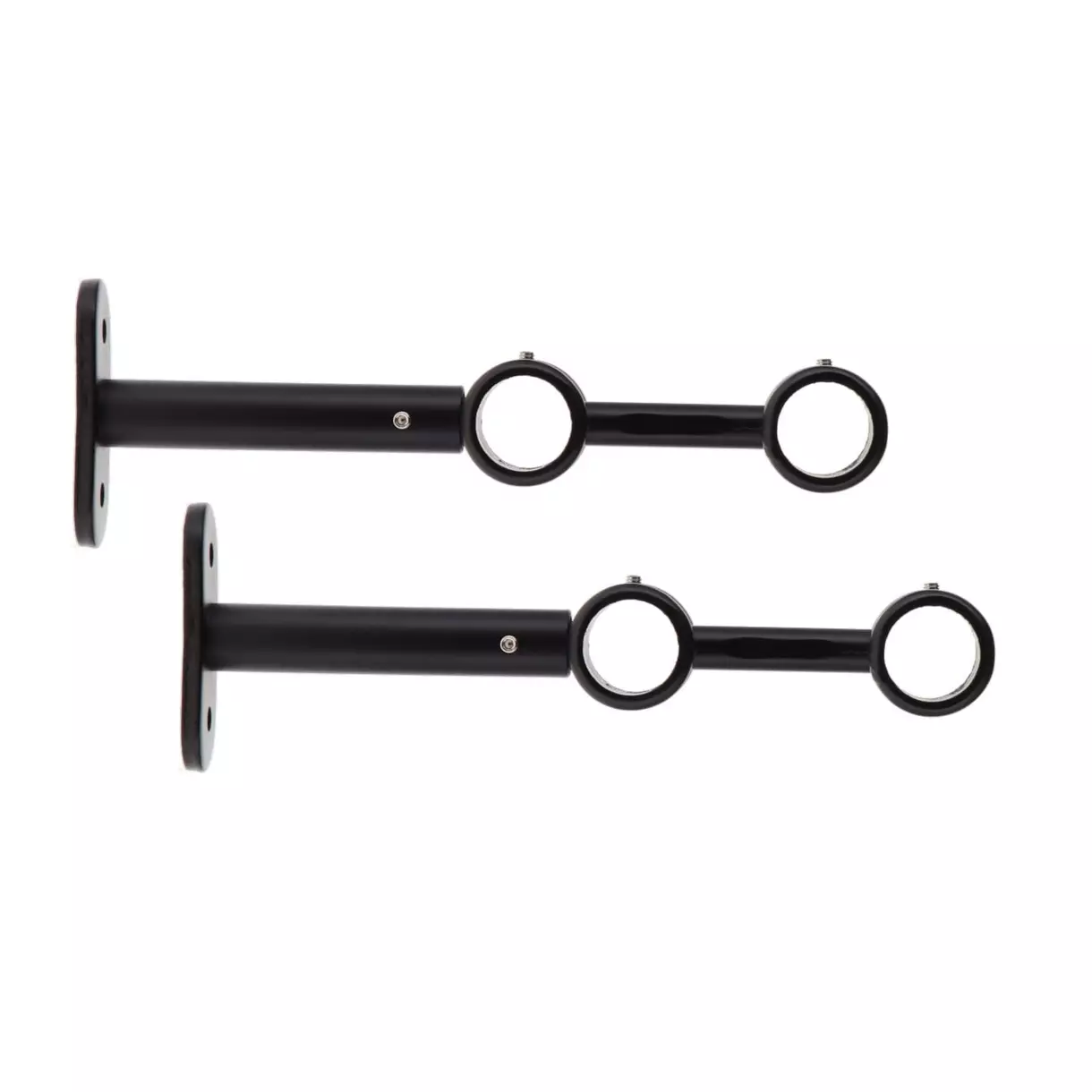 eminza Lot de 2 supports tringles doubles extensibles (L150 / D20) Jim Noir mat