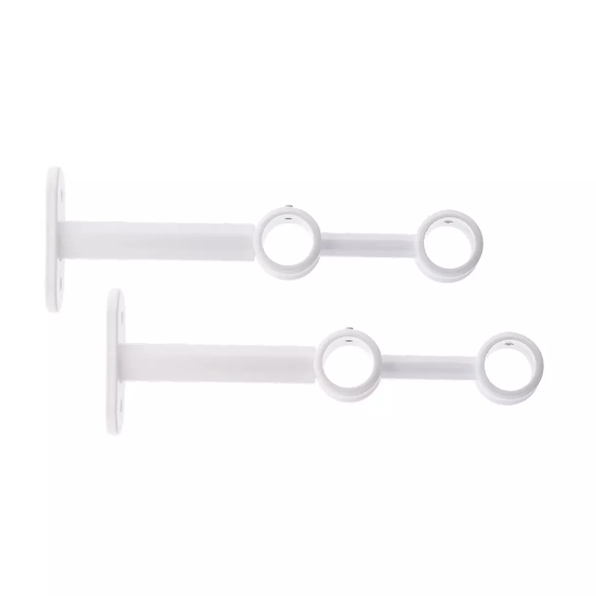 eminza Lot de 2 supports tringles doubles (L150 / D20) Jim Blanc mat