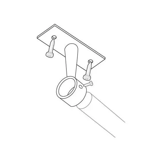 Eminza Lot De 2 Supports Tringles Fixes (L50 / D20 Mm) Jim Argent Mat