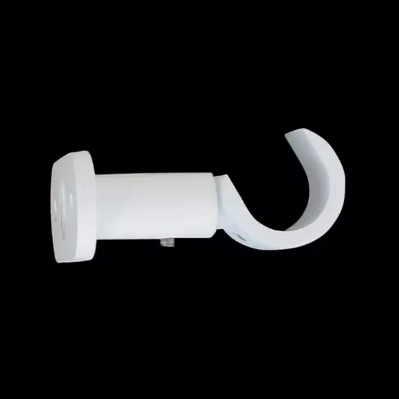 Eminza Lot De 2 Supports Tringles (L50 / D20 Mm) Jim Gouttière Blanc Mat