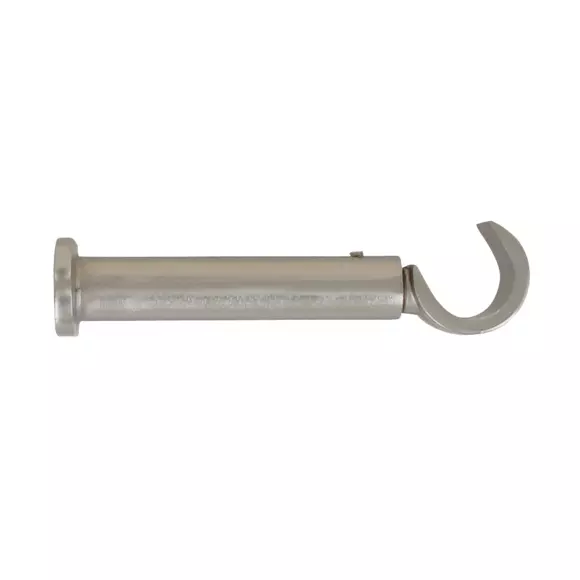 Eminza Lot De 2 Supports Tringles (L90 / D20 Mm) Jim Gouttière Argent Mat