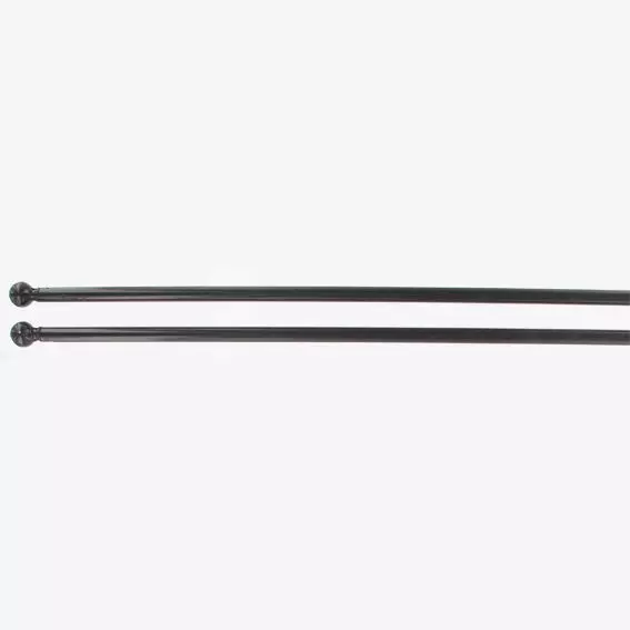 eminza Lot de 2 tringles rondes extensibles (L110 cm) Noir