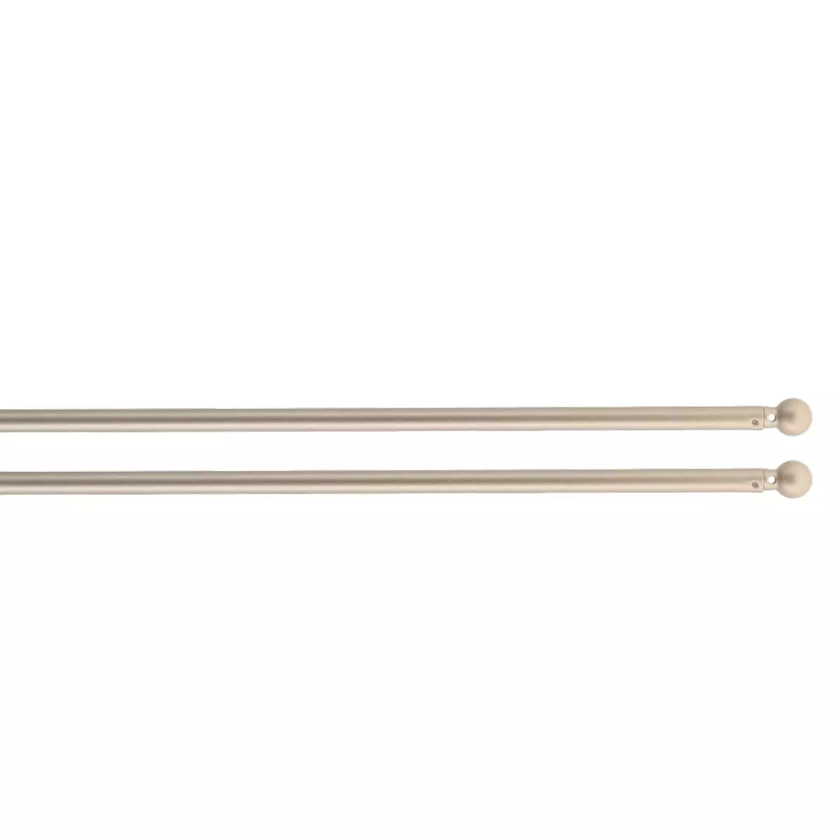 eminza Lot de 2 tringles voilage extensibles rondes (L40 à 600 cm) Rona Or
