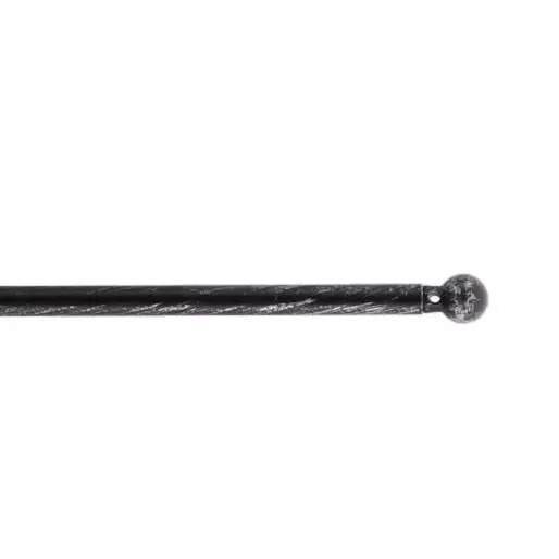 Eminza Lot De 2 Tringles Voilage Extensibles Rondes (L40 à 600 Cm) Rona Noires