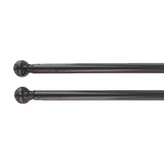eminza Lot de 2 tringles voilage extensibles rondes (L60 à 80 cm) Rona Noires