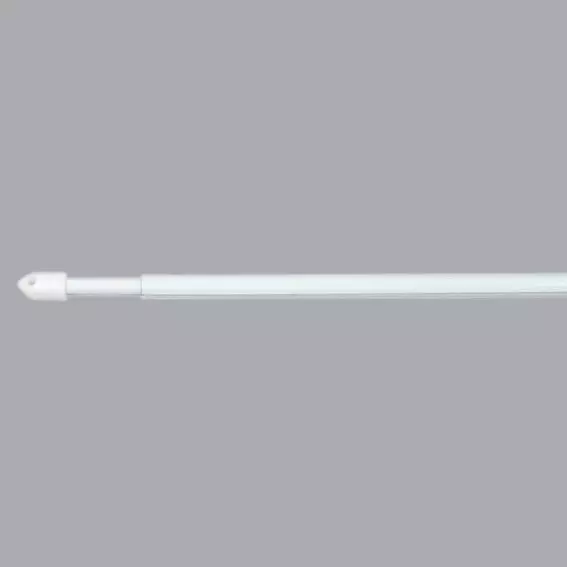 eminza Lot de 2 tringles voilage extensibles rondes (L80 à 110 cm) Rona Blanche