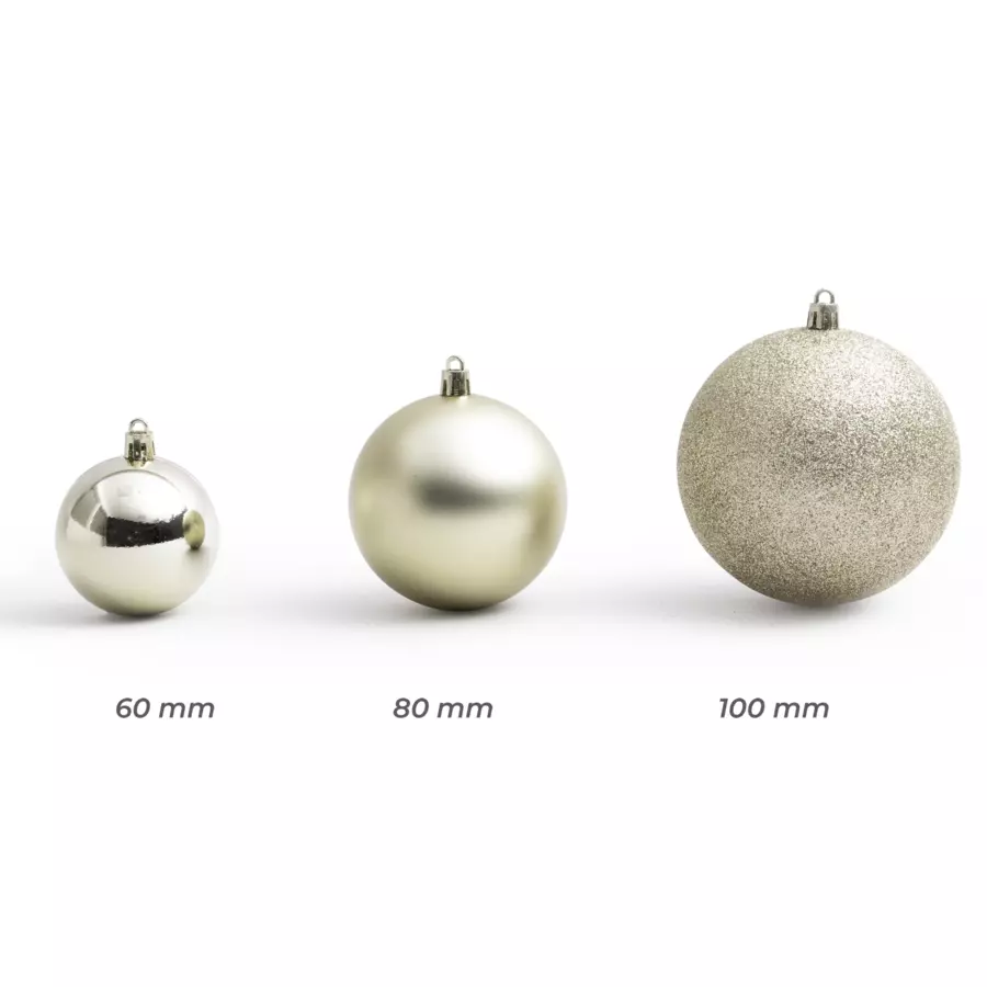 Eminza Lot De 20 Boules De Noël Assorties New Alpine Perle