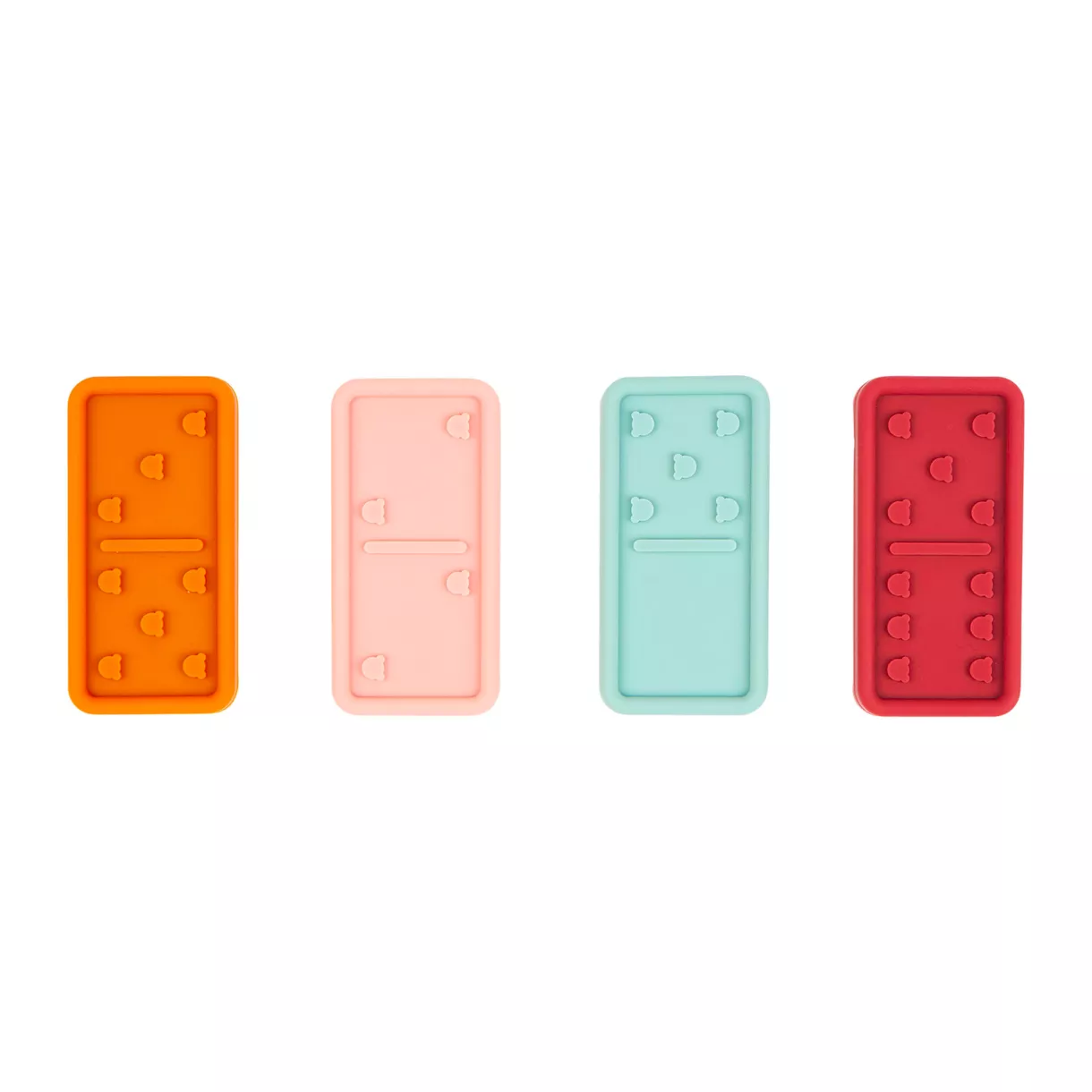 eminza Lot de 28 dominos enfant silicone Domy Multicolore