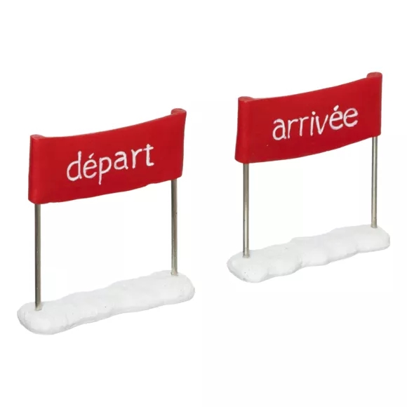 Eminza Lot De 3 Accessoires (H10 Cm) Sport D'hiver Pour Village
