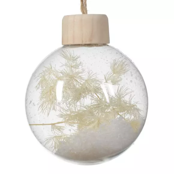 Eminza Lot De 3 Boules De Noël (D80 Mm) En Verre Cocoon Transparent