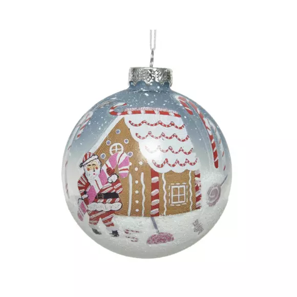 Eminza Lot De 3 Boules De Noël En Verre (D80 Mm) Pain D'épice Multicolore