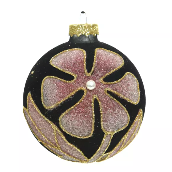 Eminza Lot De 3 Boules De Noël En Verre (D80 Mm) Verona Noir