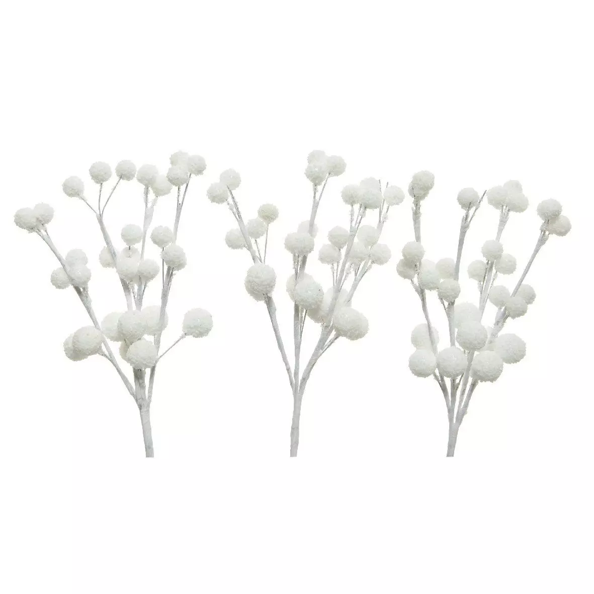 eminza Lot de 3 branches de Baies (15 cm) Artiqua Blanc