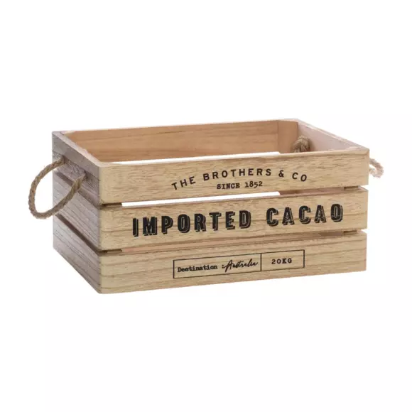 Eminza Lot De 3 Caisses Cagettes (H15 Cm) Colonial Naturel