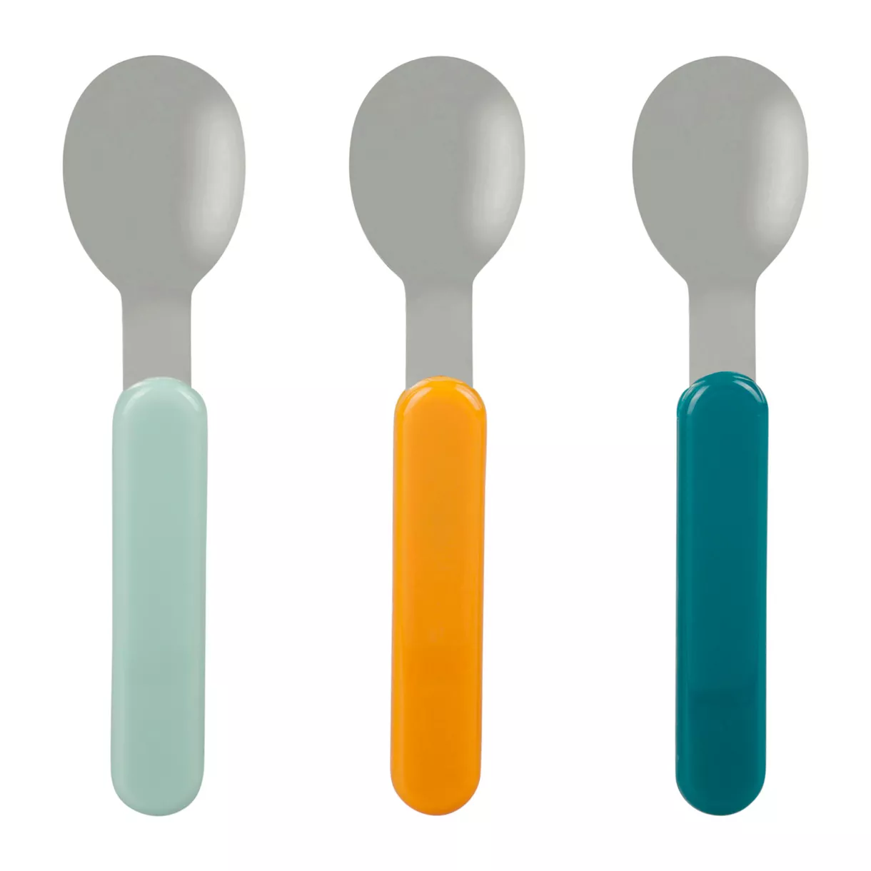 eminza Lot de 3 cuillères bébé plastique et inox Josy Multicolore