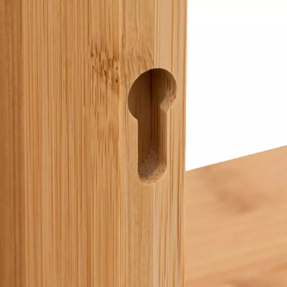 Eminza Lot De 3 étagères Bambou (H15-20-25 Cm) Cube Fixy Naturel