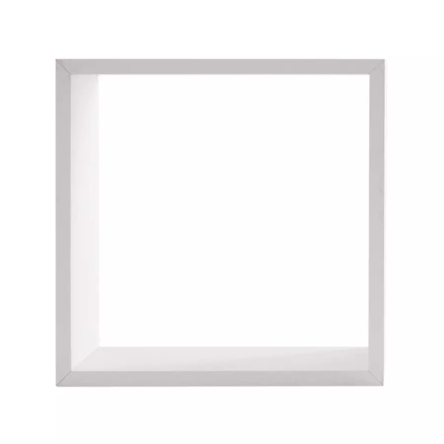 Eminza Lot De 3 étagères Bois (H15-20-25 Cm) Cube Blanc