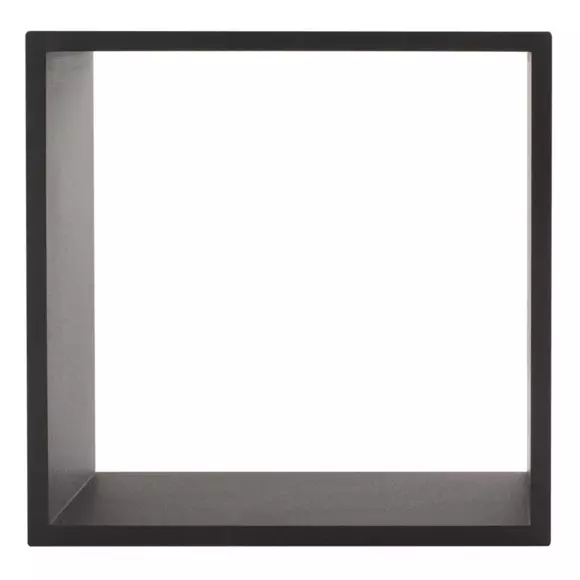 Eminza Lot De 3 étagères Bois (H15-20-25 Cm) Cube Noir
