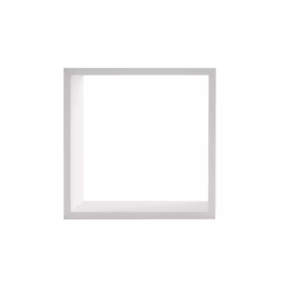 Eminza Lot De 3 étagères Bois (H24-27-30 Cm) Cube Blanc