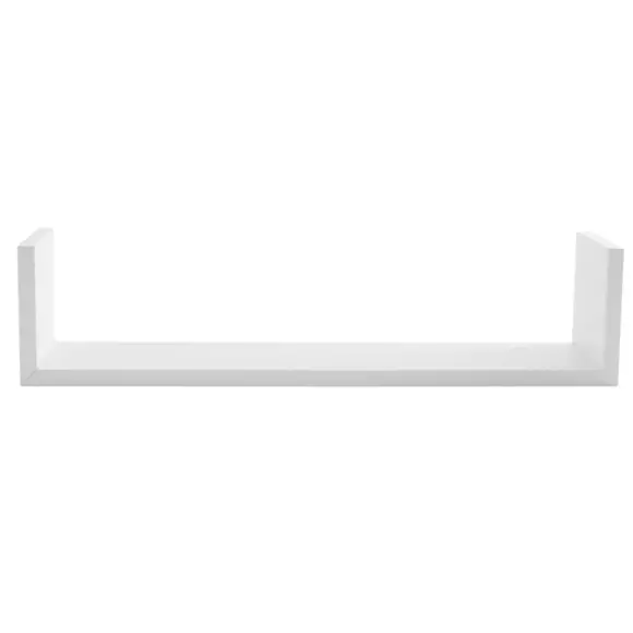 Eminza Lot De 3 étagères Murales En Bois (L22-32-42 Cm) Bord Blanc