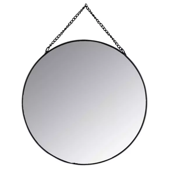 Eminza Lot De 3 Miroirs En Métal (D29 Cm) Ovalia Noir