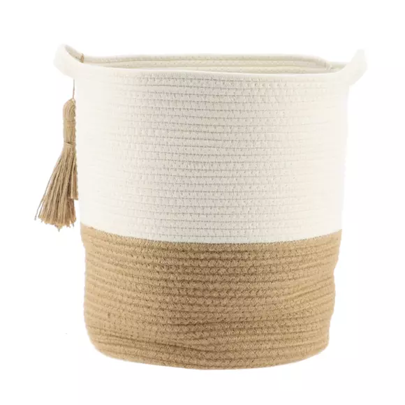 Eminza Lot De 3 Paniers à Linge (H47 Cm) Pompons Camel