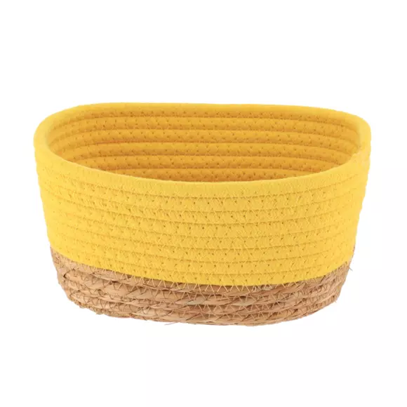 Eminza Lot De 3 Paniers De Rangement (H13 Cm) Timeless Jaune Moutarde