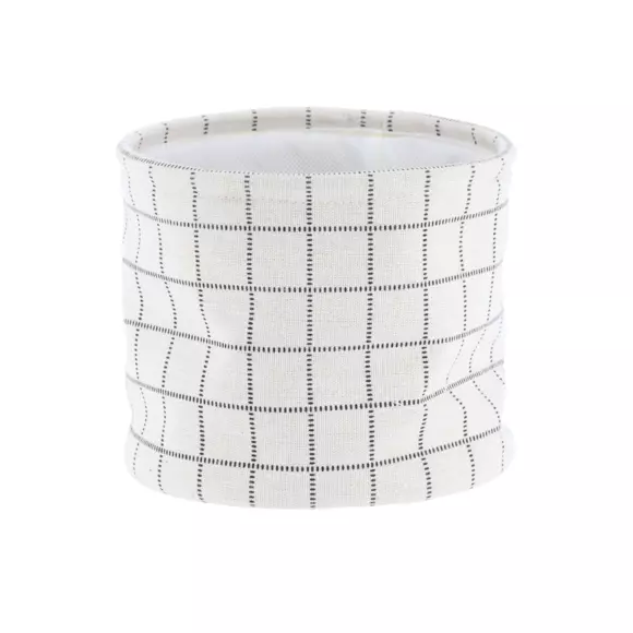 Eminza Lot De 3 Paniers De Rangement (H17 Cm) Carreaux Blanc