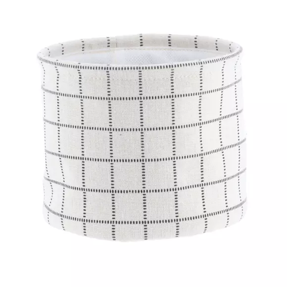 Eminza Lot De 3 Paniers De Rangement (H17 Cm) Carreaux Blanc