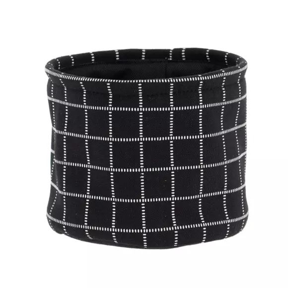 Eminza Lot De 3 Paniers De Rangement (H17 Cm) Carreaux Noir