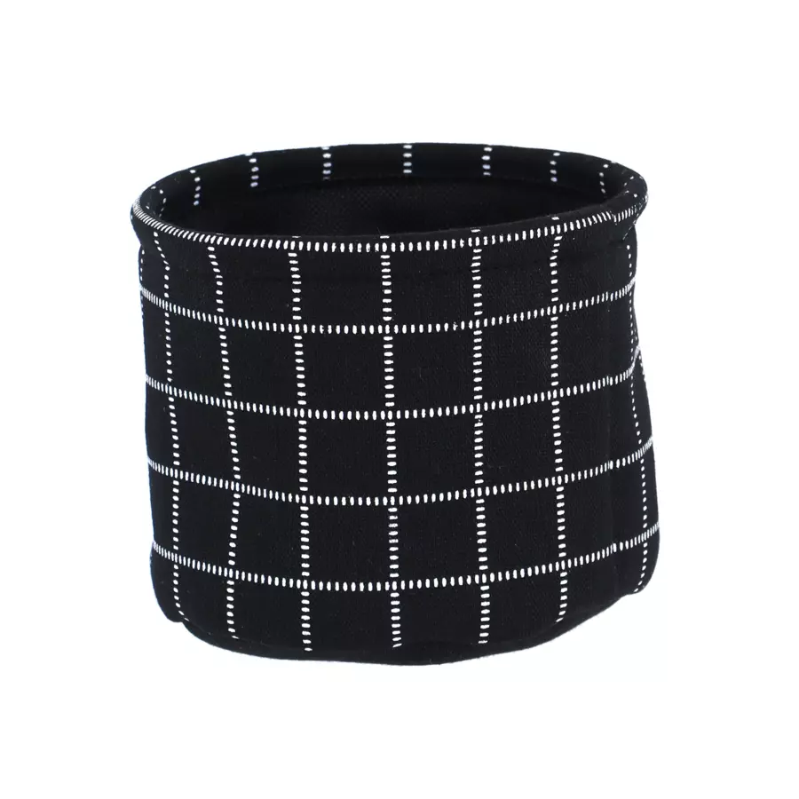 Eminza Lot De 3 Paniers De Rangement (H17 Cm) Carreaux Noir