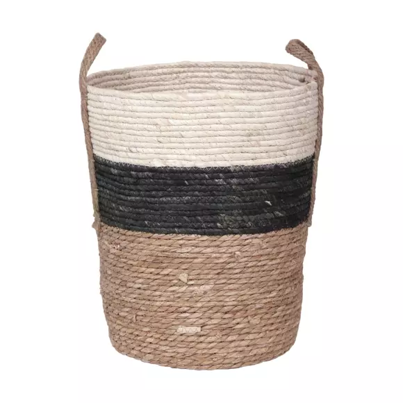 Eminza Lot De 3 Paniers De Rangement (H48 Cm) Corde Noir
