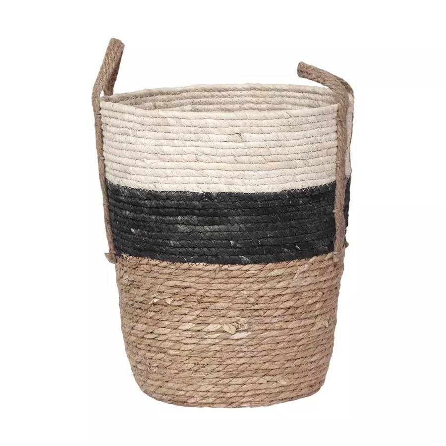 Eminza Lot De 3 Paniers De Rangement (H48 Cm) Corde Noir