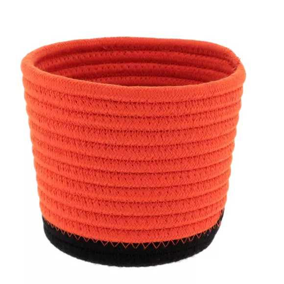Eminza Lot De 3 Paniers (H16 Cm) Black Line Terre De Sienne/Noir