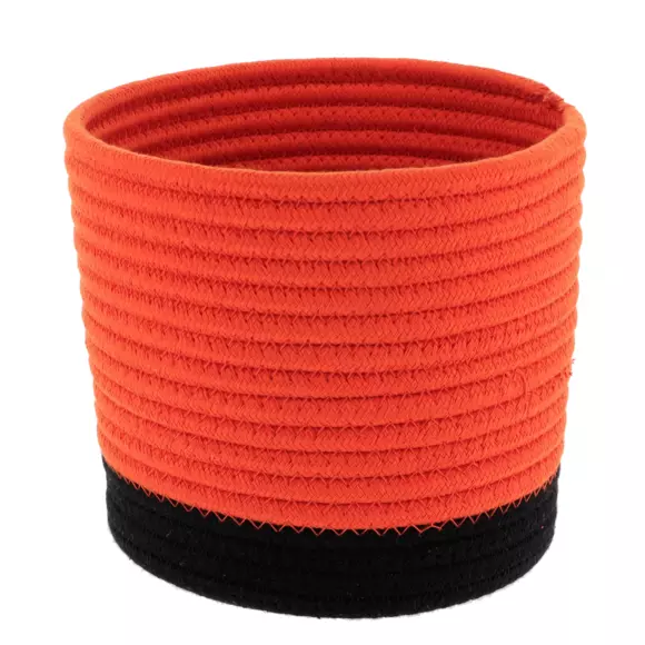 Eminza Lot De 3 Paniers (H16 Cm) Black Line Terre De Sienne/Noir