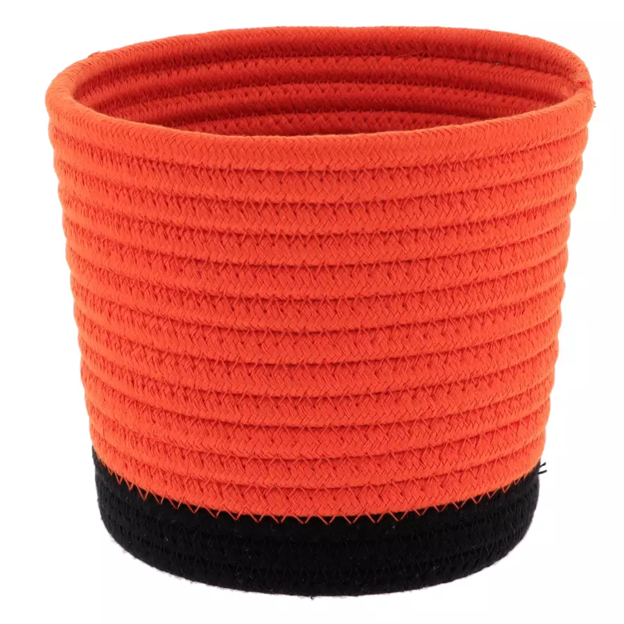 Eminza Lot De 3 Paniers (H16 Cm) Black Line Terre De Sienne/Noir