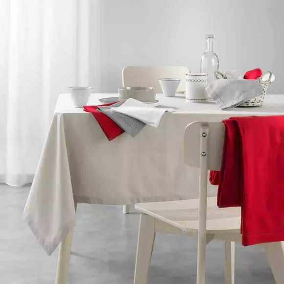 Eminza Lot De 3 Serviettes (40 X 40 Cm) Charline Beiges