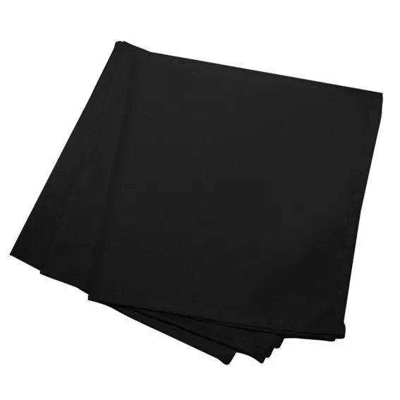 eminza Lot de 3 serviettes (40 x 40 cm) Essentiel Noires