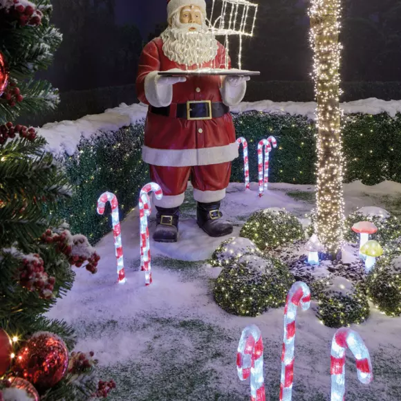 Eminza Lot De 3 Sucres D'orge Lumineux 90 LED (H60 Cm) Blanc Froid