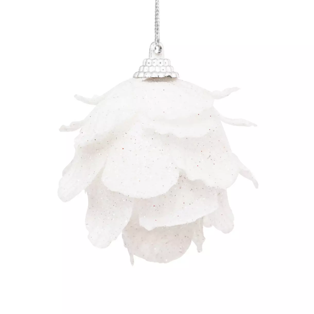 eminza Lot de 3 suspensions (H7 cm) Fleurs des neiges Blanc