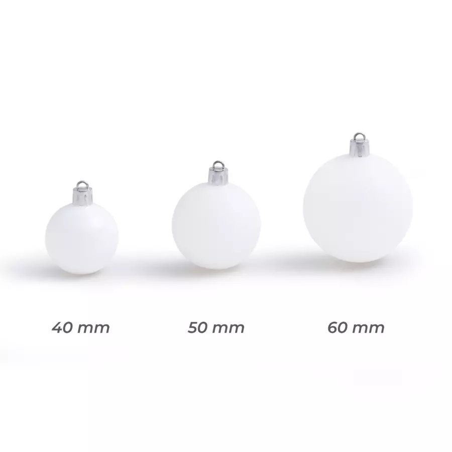 Eminza Lot De 30 Boules De Noël Assorties New Alpine Blanc
