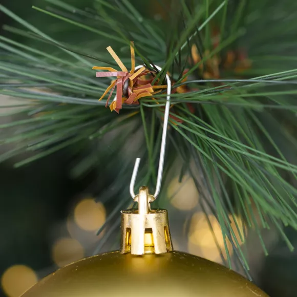 Eminza Lot De 30 Boules De Noël (D80 Mm) New Alpine Or