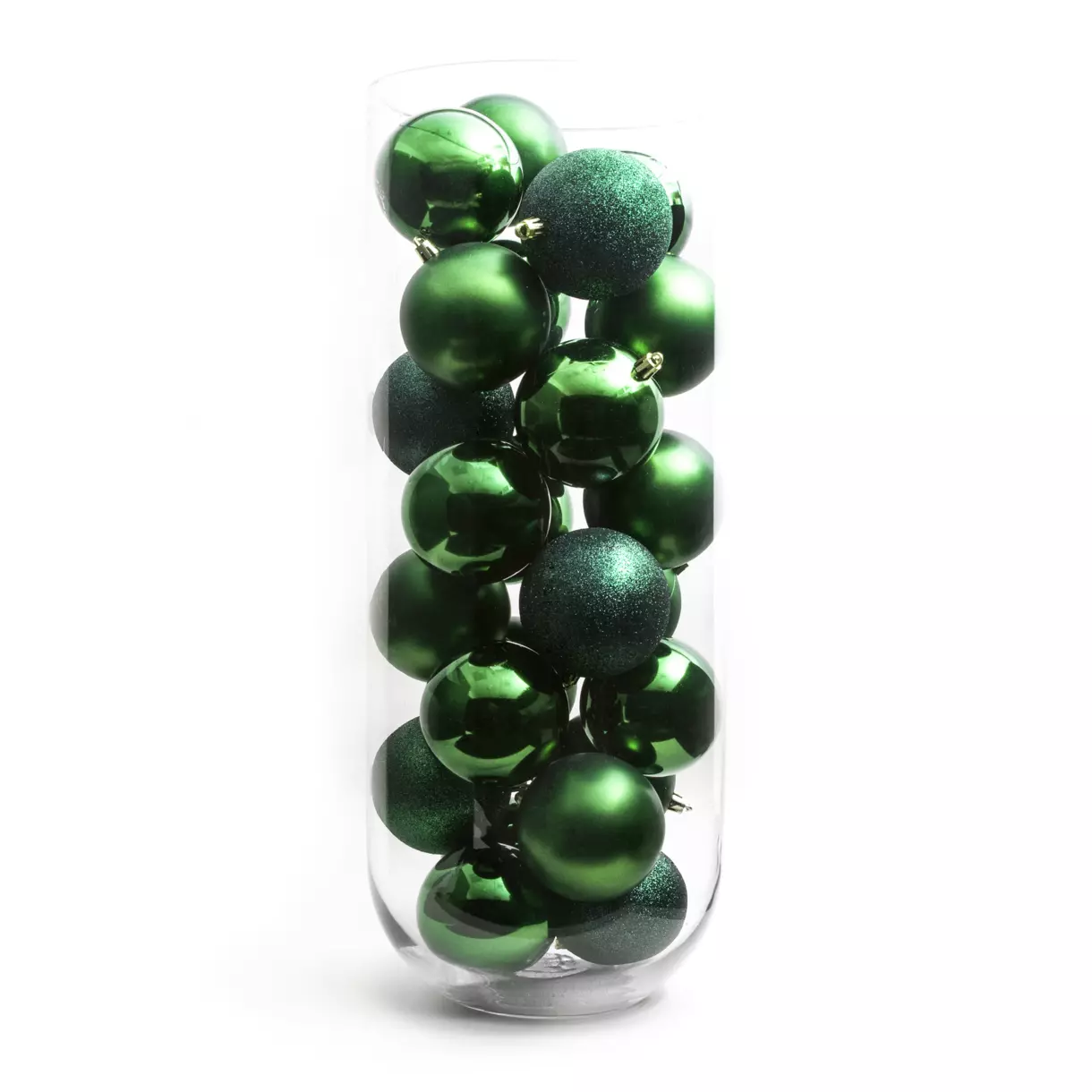 eminza Lot de 30 boules de Noël (D80 mm) New Alpine Vert sapin