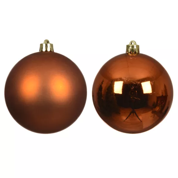Eminza Lot De 4 Boules De Noël (D100 Mm) Alpine Citrouille