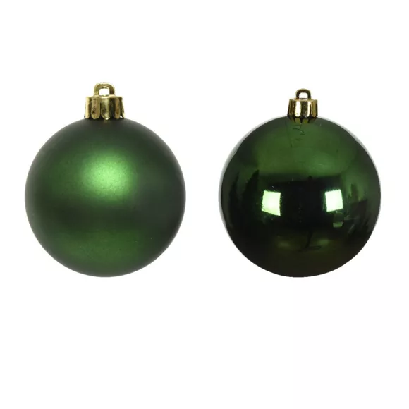 Eminza Lot De 4 Boules De Noël (D100 Mm) Alpine Vert Sapin