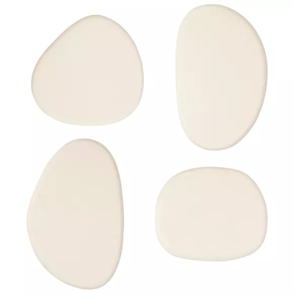 Eminza Lot De 4 Patères Murales Bois (H10 Cm) Karen Ivoire