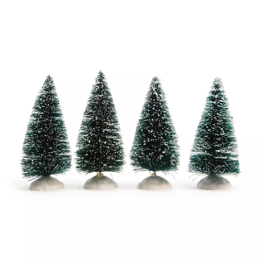 eminza Lot de 4 sapins enneigés pour aménager un village