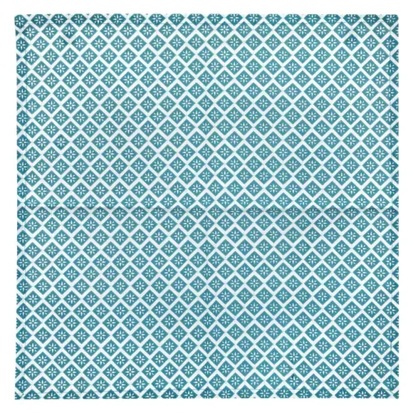 Eminza Lot De 4 Serviettes Coton (40 X 40 Cm) Tika Bleu Canard